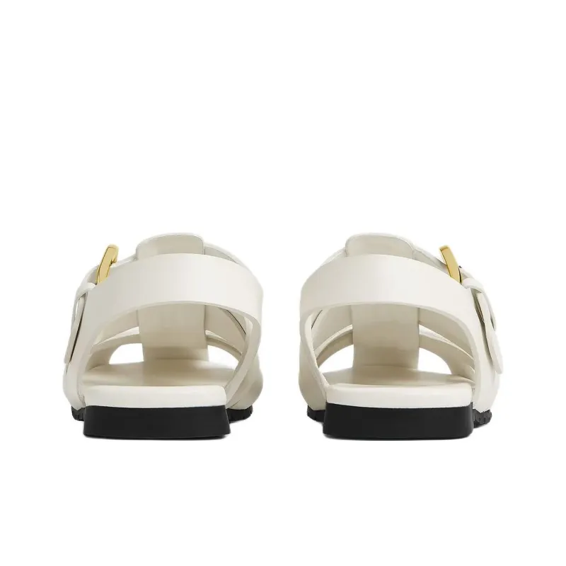 Bottega Veneta Alfie Roman Sandals Women's White-4