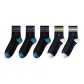 3 Black+2 Navy Blue