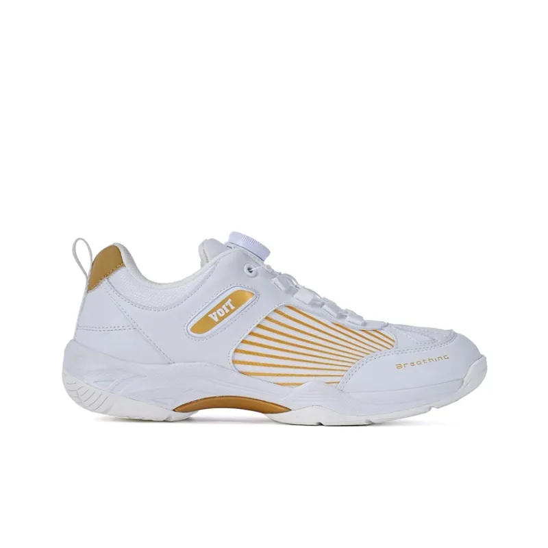 VOIT Coverage Abrasion Resistant Lightweight Slip Resistant Low Top Training Shoes Unisex White Gold-1