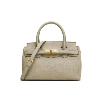 Tata Cow Leather One Shoulder Handbag Women's Gray/Black