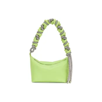 KARA Lambskin Handbag Shoulder Bag Women's Lime Green
