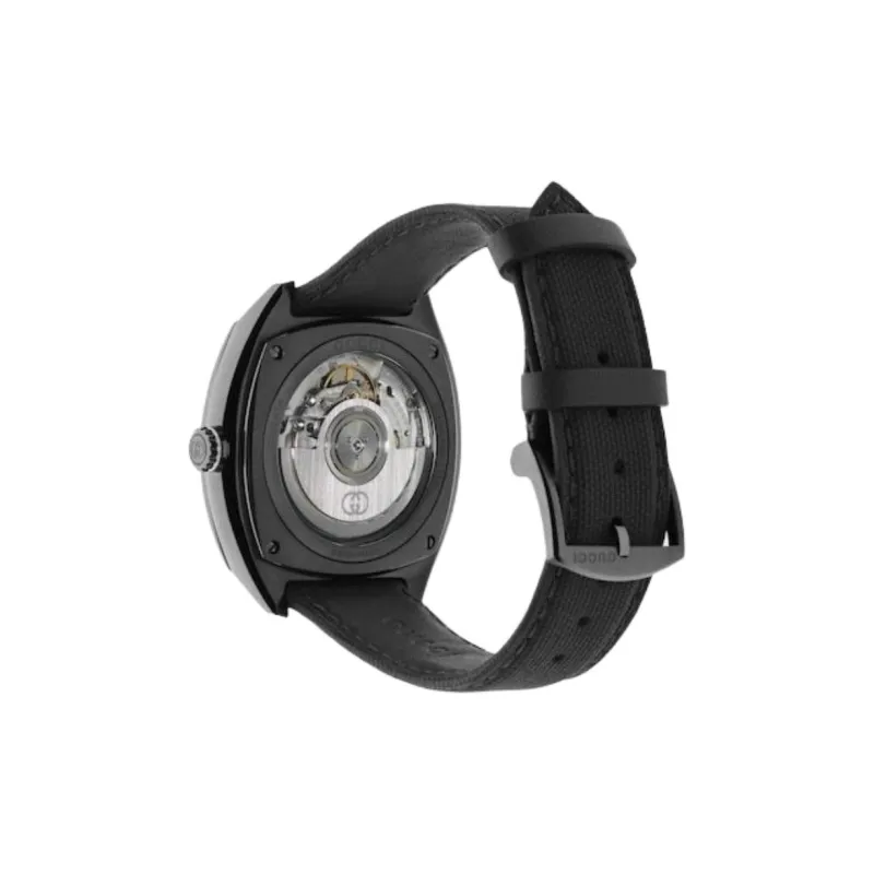 GUCCI Interlocking Collection Wrist Watch Automatic Mechanical Movement Rubber Strap 41mm Black Dial Men's Watches-2