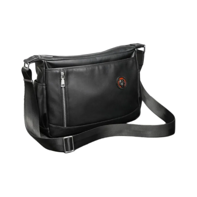 VIHUS Top Grain Cow Leather Shoulder Bag Regular Men's Black-2