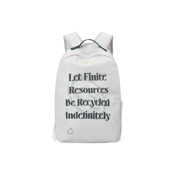 FINITE LOOP Fabric Backpack Regular Unisex Beige