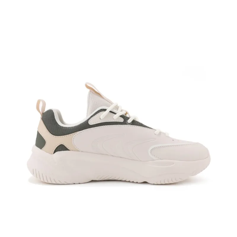QIAODAN Anti-Slip Wear-Resistant Low-Top Casual Shoes Men's White Brown-1