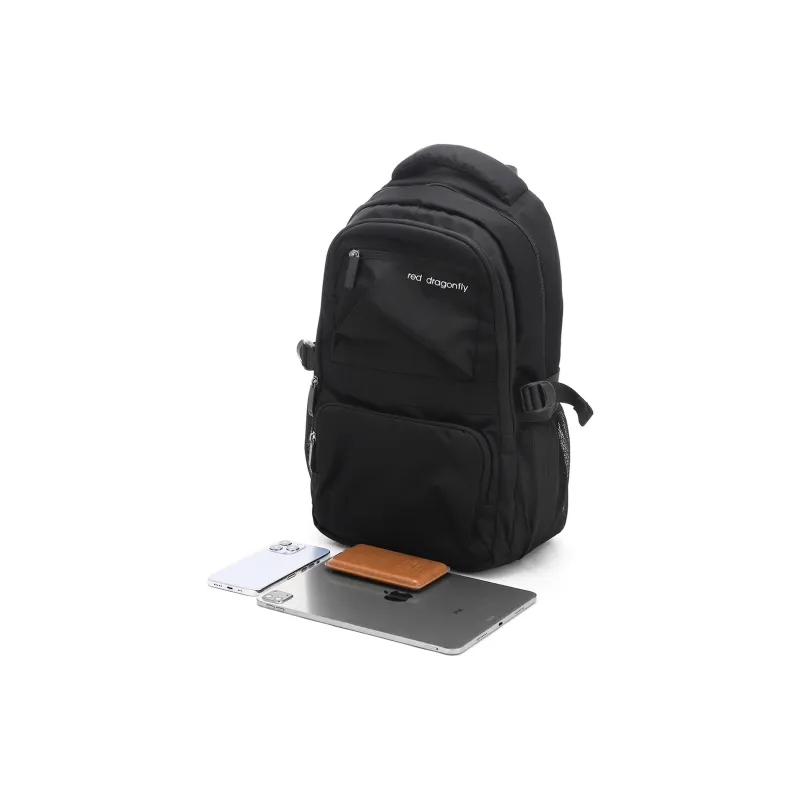RED DRAGONFLY Fabric Backpack Men's Knight Black/Dark Gray-3