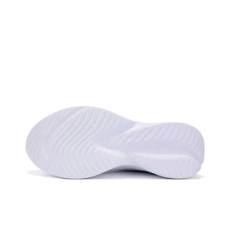 QIAODAN Cushioning, Slip Resistant, Abrasion Resistant, Breathable Low Top Running Shoes Men's White Blue-4