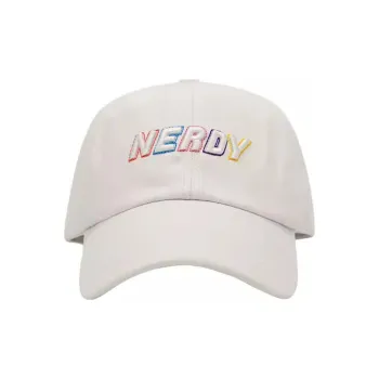 NERDY Cotton Baseball Caps Unisex White/Black