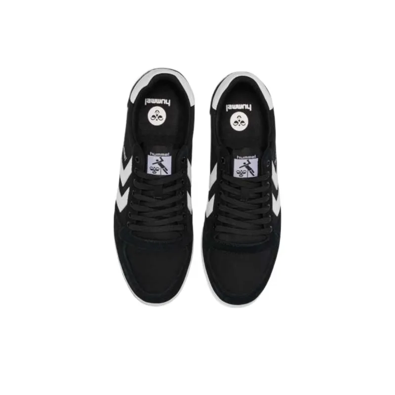 Hummel Slip Resistant Low Top Skateboard Shoes Men's Black White-2