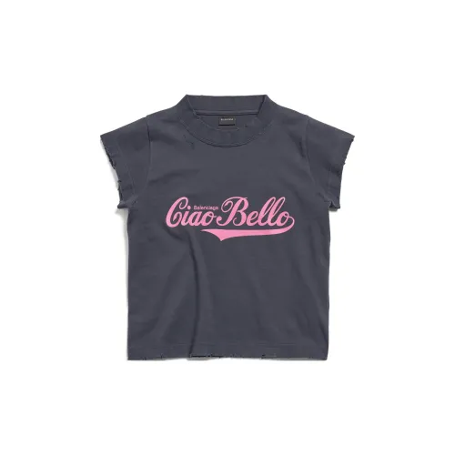 Balenciaga Ciao Bello Shrunk T-shirt In Black