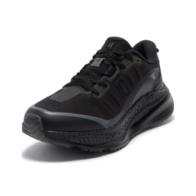 361° Red Flame 4 Anti Slip Wear Resistant Low Top Casual Running Shoes Women's Black-1