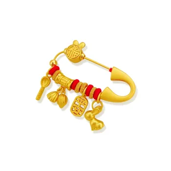 Moon Jewelry Alloy Thread Brooches Unisex