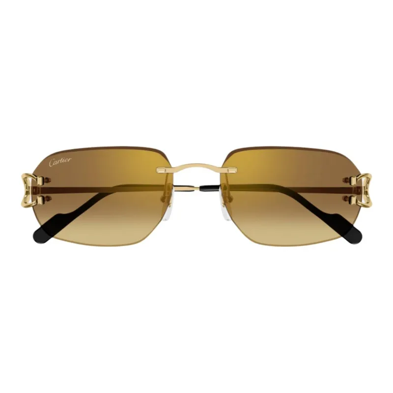 Cartier Rectangle-Frame Rimless Sunglasses-1