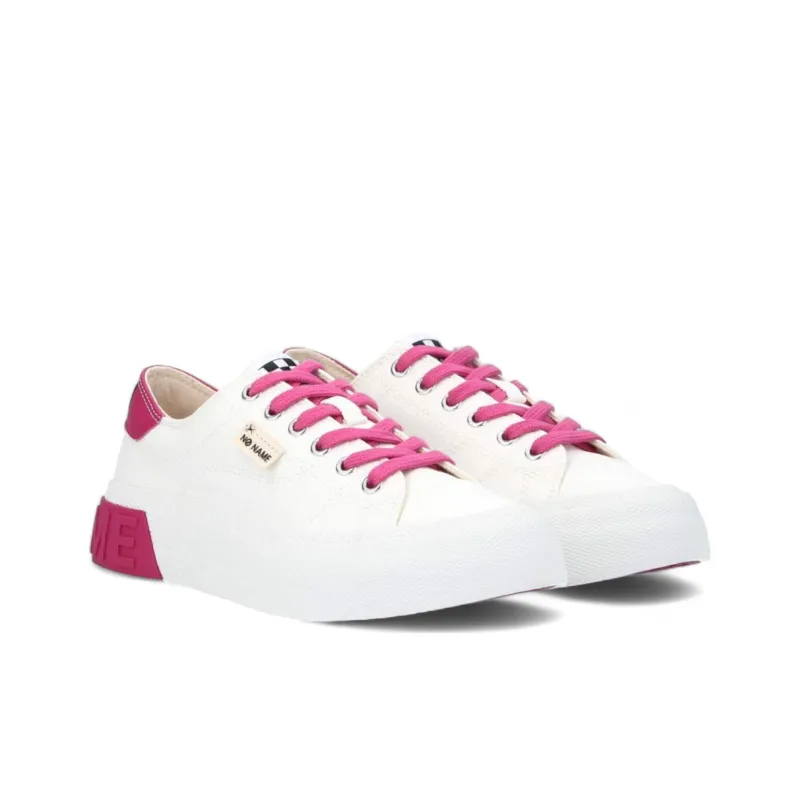 NO NAME Anti-Slip Wear-Resistant Low-Top Casual Shoes Women's White Pink-2
