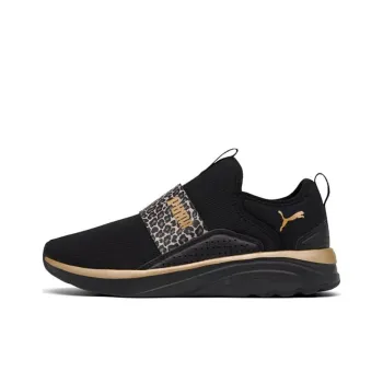 PUMA Softride Sophia Anti Slip Wear Resistant Low Top Casual Running Shoes Women's Black Gold