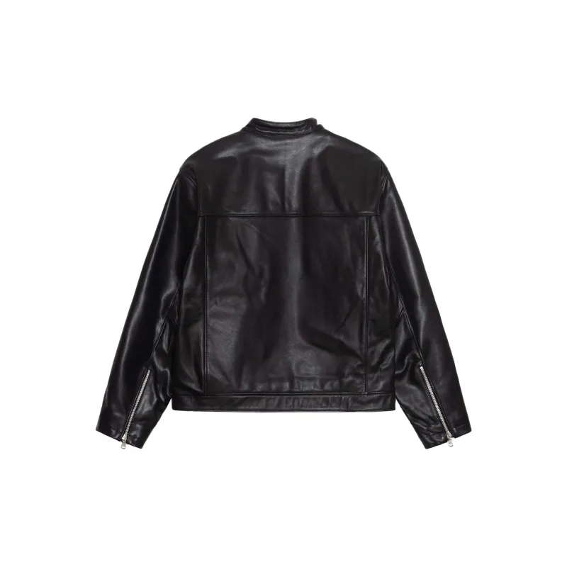 Stussy Cafe Racer Leather Jacket-1