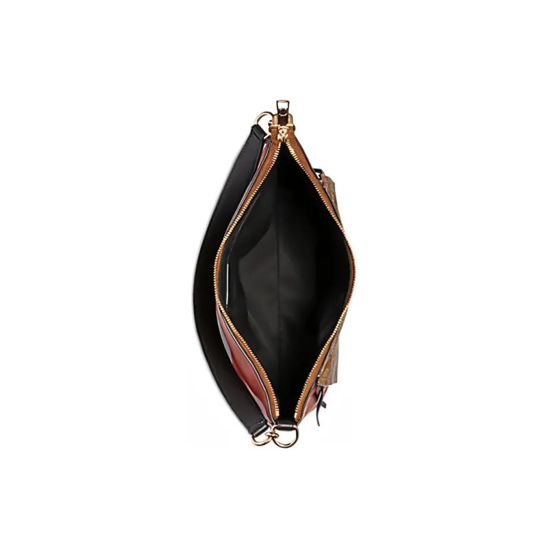 COACH Marlon Canvas With Leather Hobo Bag Tote Bag Shopping Bag Crossbody Bag Shoulder Bag Women's Brown & Red-1