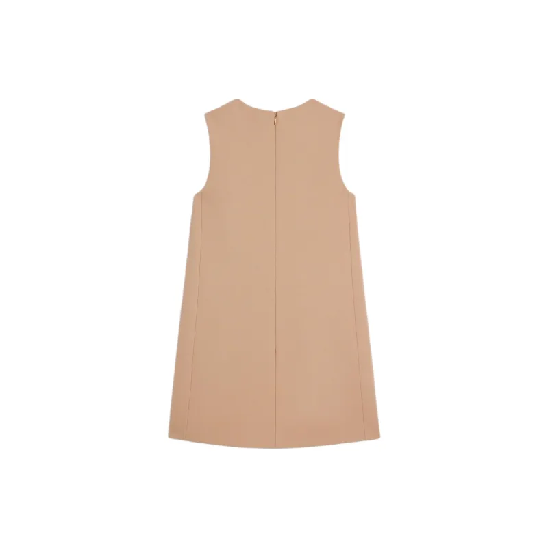 CELINE Trapeze Mini Dress In Wool Sablé-1