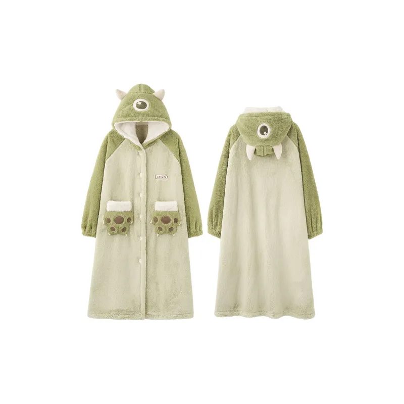 Tianmicat Bath Robes Women's Green-0