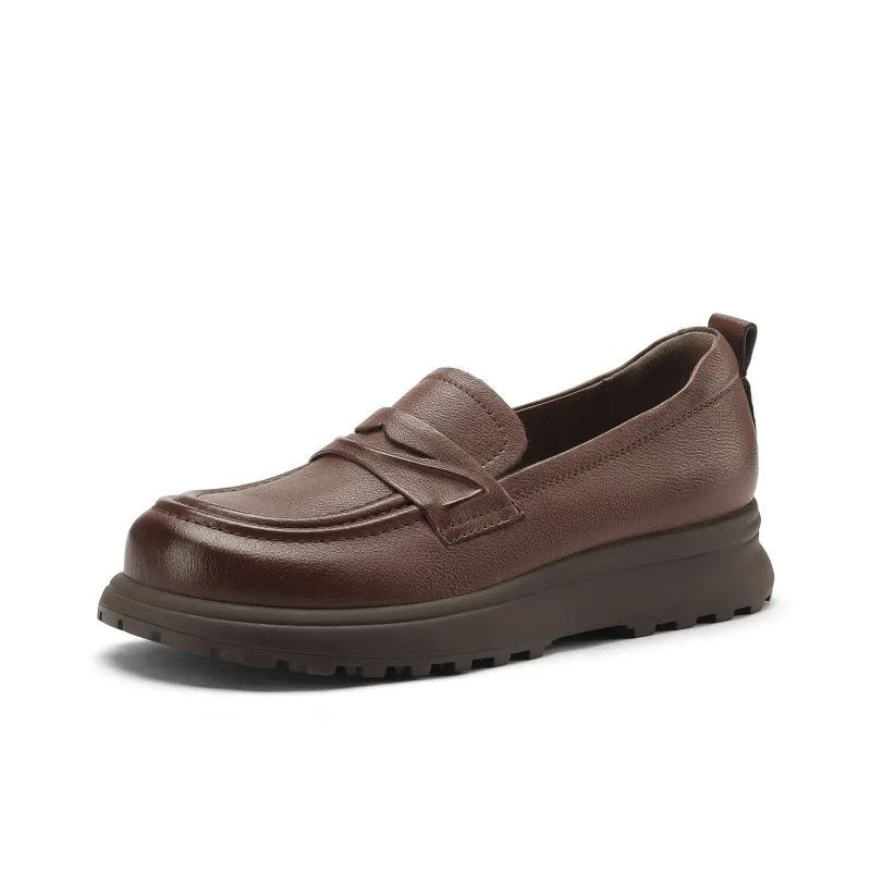 D:FUSE SCANDINAVIA JK Uniform Women's Small Leather Shoes Commute Casual Shoes Loafers Women's-7