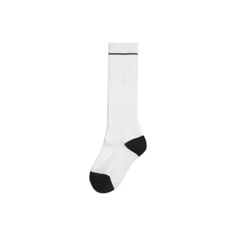 Burberry SS24 Mid Calf Socks Women's 1 Pack White-1