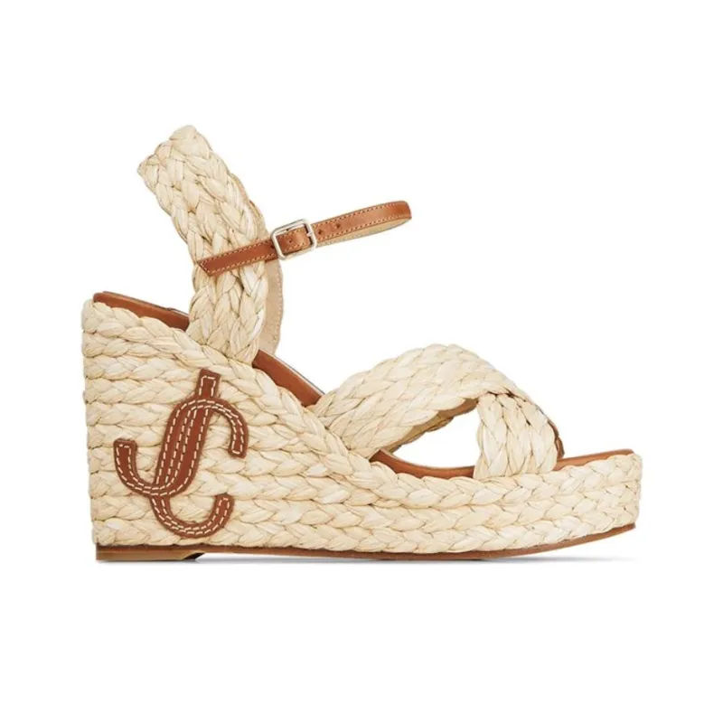Jimmy Choo Dellena 100mm Wedge Sandals-1
