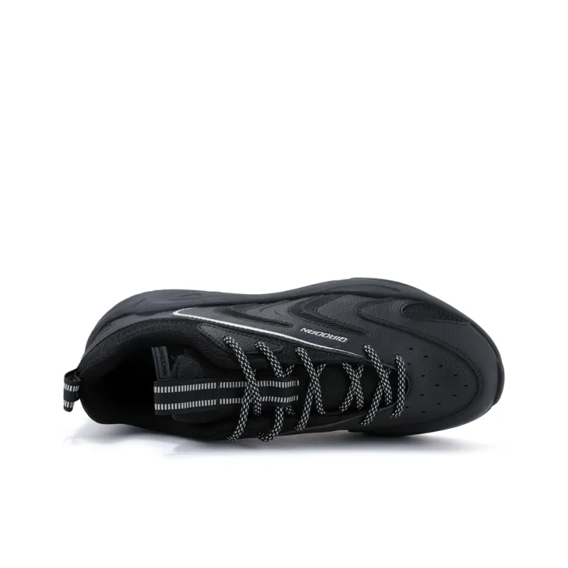 QIAODAN Cushioning, Slip Resistant, Abrasion Resistant, Breathable Low Top Running Shoes Men's Black-3