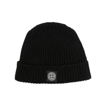 STONE ISLAND Logo Patch Knitted Beanie