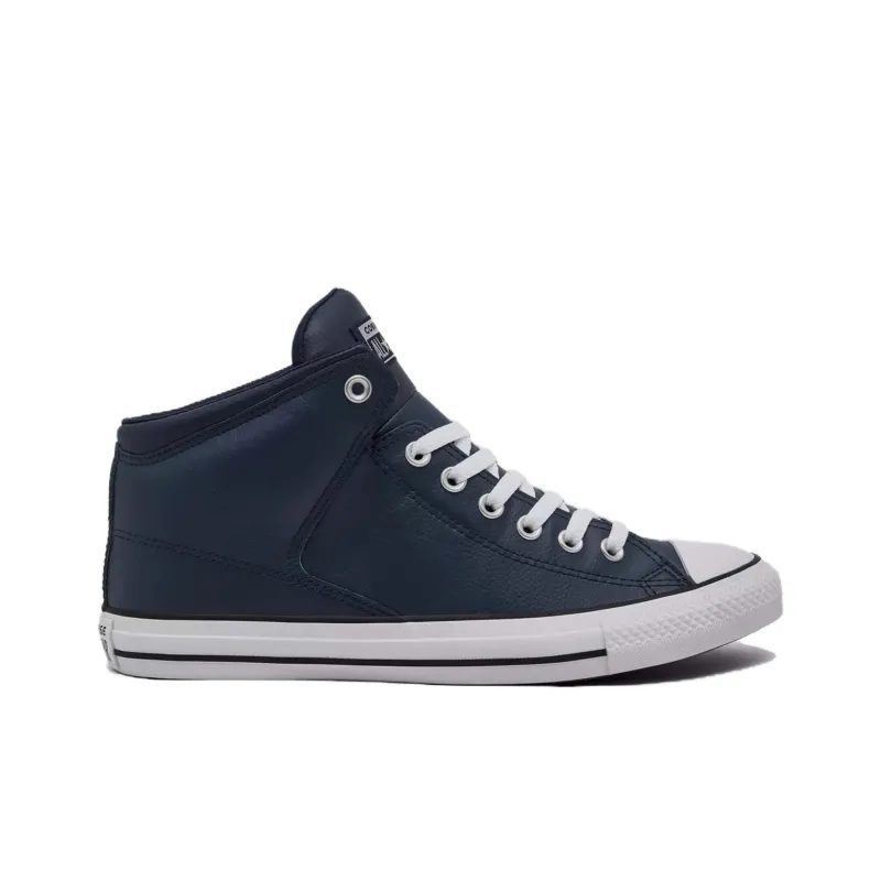 Converse CHUCK TAYLOR Anti Slip Wear Resistant Mid Top Skateboard Shoes Men's Dark Blue-1