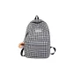 Black Plaid with Doll Face Charm