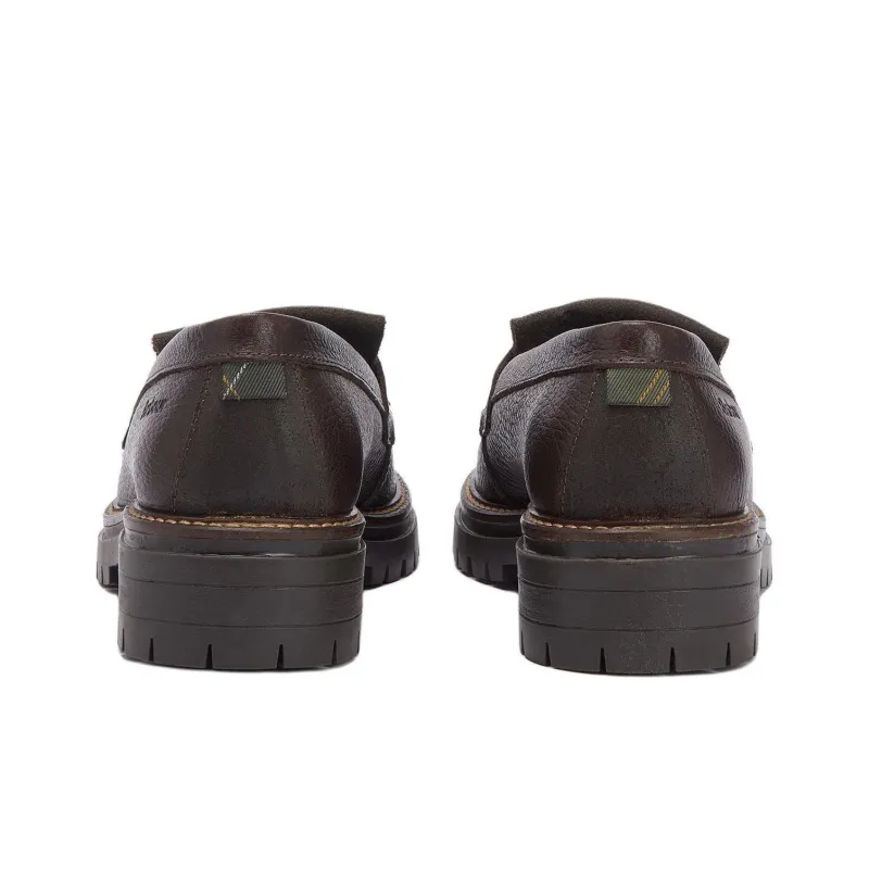 BARBOUR Dolores Tassel Loafers 4cm Women's Dark Brown-4