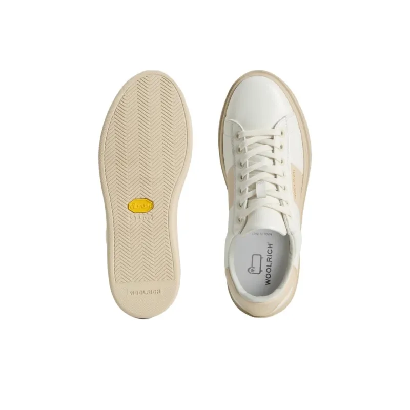 WOOLRICH Court Low-Top Skateboard Shoes Women's Ecru-4