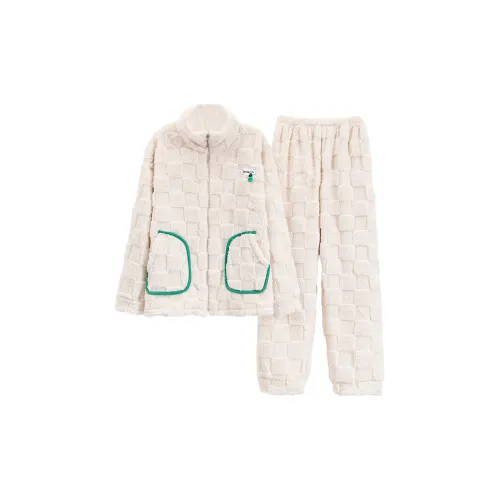 The Story Of The Flower Season Pajama Set Women's White