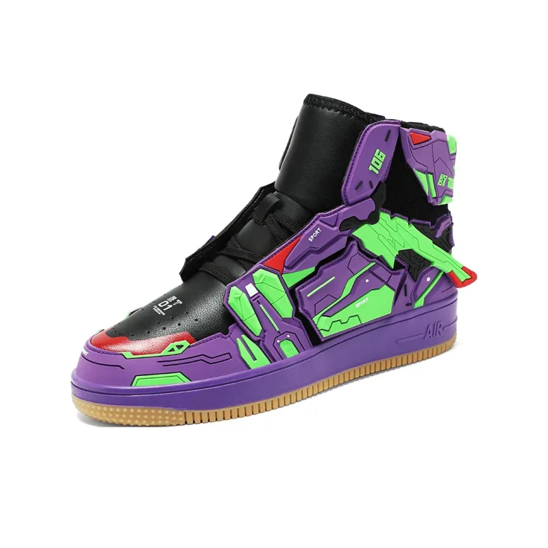 Kuding Anti-Slip Wear-Resistant High-Top Skateboard Shoes Unisex-10