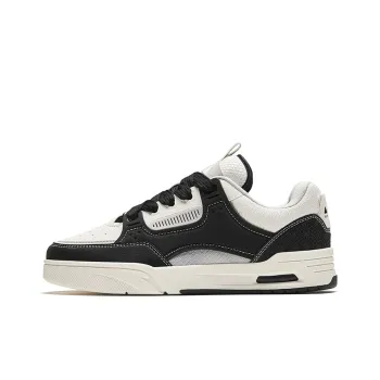 Anta AOJIE Cushioning Wear Resistant Low Top Skateboard Shoes Men's Black White