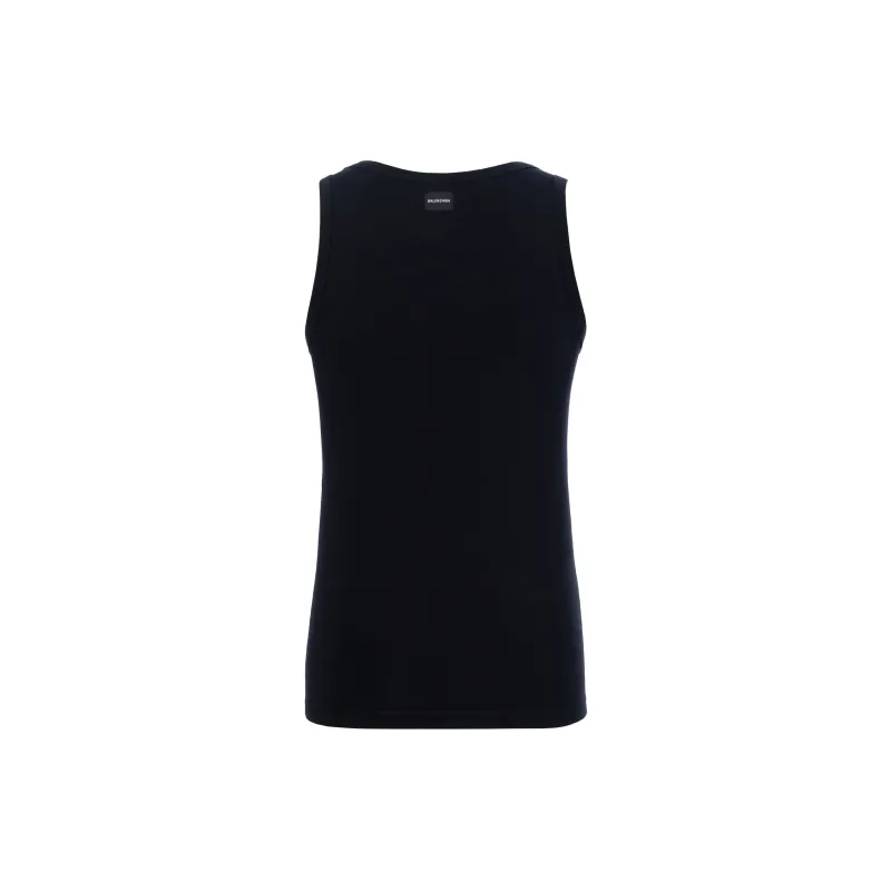 Balenciaga Tank Tops Slim Fit Men's Black-1