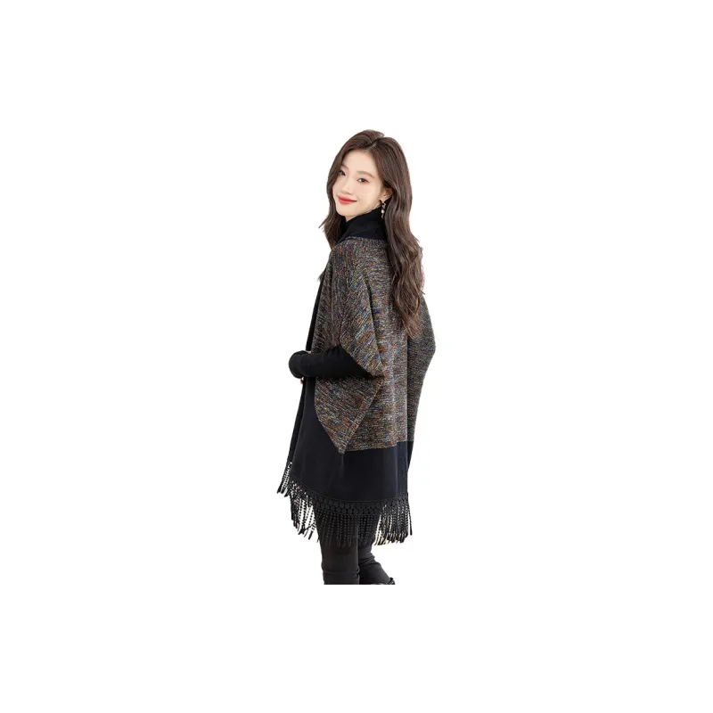 Cypress House Cloak Women's Black & Floral Purple-1