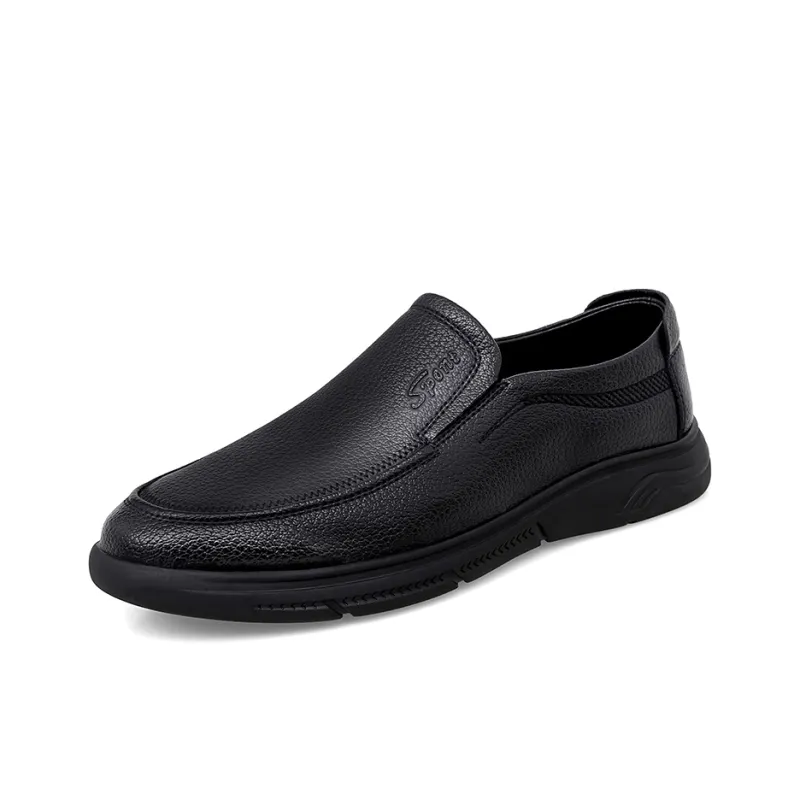 King Jinmai Casual Shoes Driving Shoes Comfortable Lightweight Men's Shoes Men's Black-1