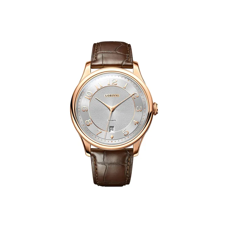 LOBINNI L Men's Watches Automatic Mechanical Movement Cowhide Strap Watch Men's Watches White Dial-11