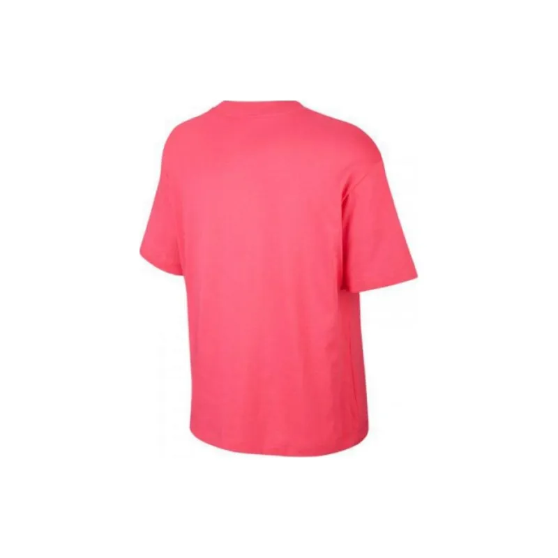 Nike Sportswear Essentials Collection Dri-Fit Drop Shoulder Sleeve T-Shirt Women's Rose Red-1