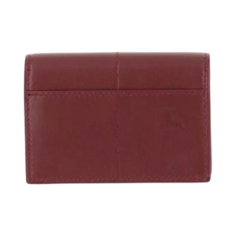 Burberry Calfskin Wallet Women's Red-2