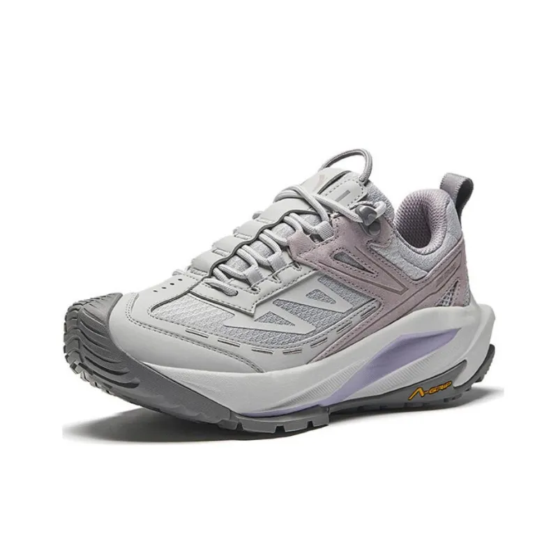 Anta Tracking Anti Slip Wear Resistant Low Top Hiking Shoes Women's Gray-2