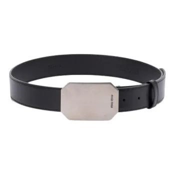 MIU MIU Logo Engraved Buckle Fastened Belt