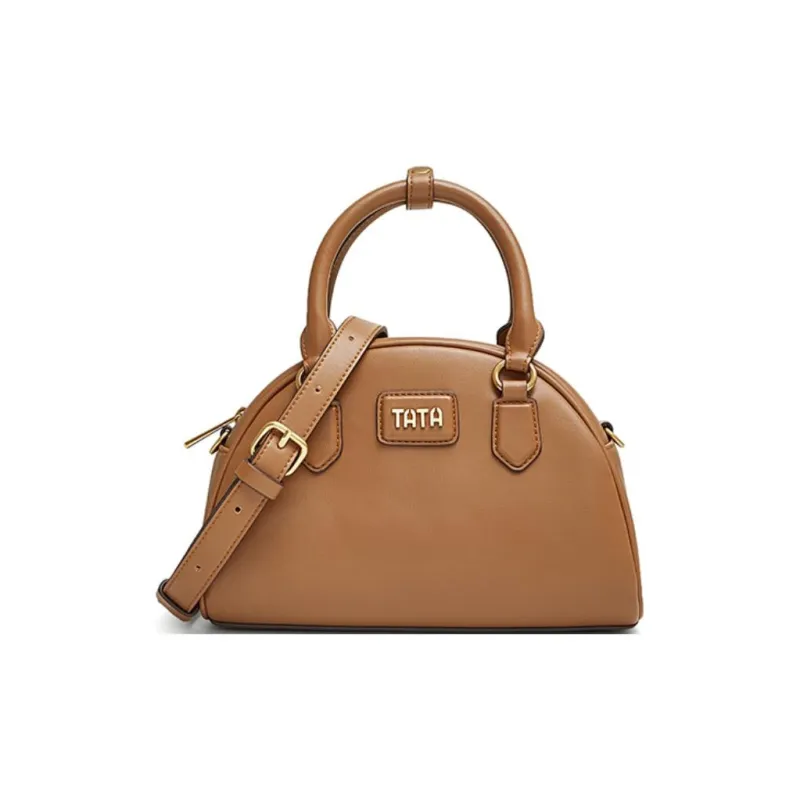 Tata Artificial Leather Shoulder Bag Regular Women's Black/Brown-5