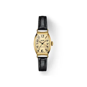 TISSOT Porto Series Automatic Mechanical Movement Women's Watch Watch 22*30.1mm Gold Dial T128.161.36.262.00