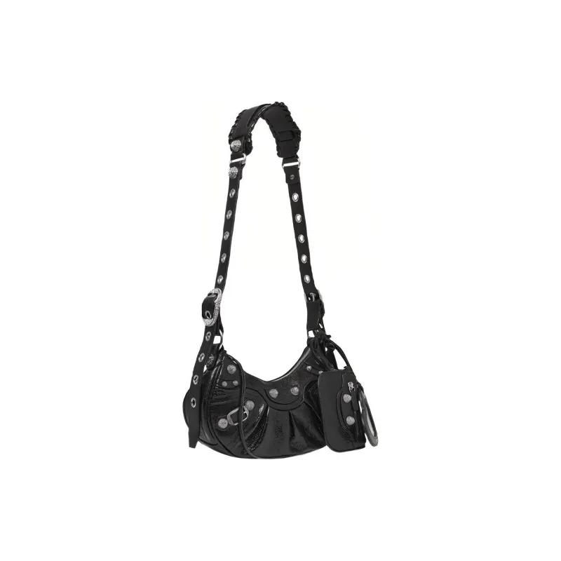Balenciaga Le Cagole Shoulder Bag Xs Rhinestones Black-1