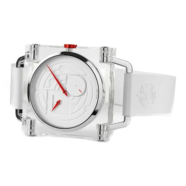 HAMILTON Automatic Mechanical Movement Men's Watches Watch 47mm White Dial Stainless Steel Watch Case Rubber Strap-1