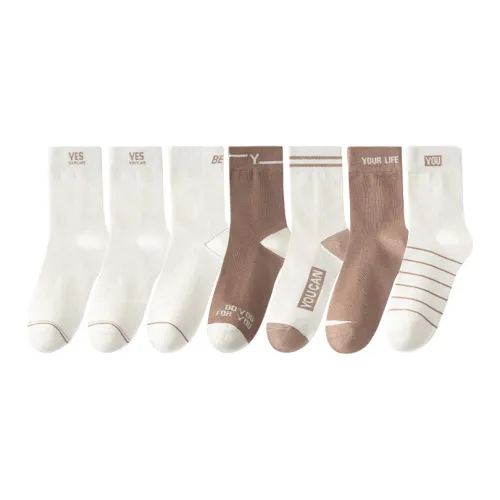 Lan Miao Mid Calf Socks Men 7 Pack