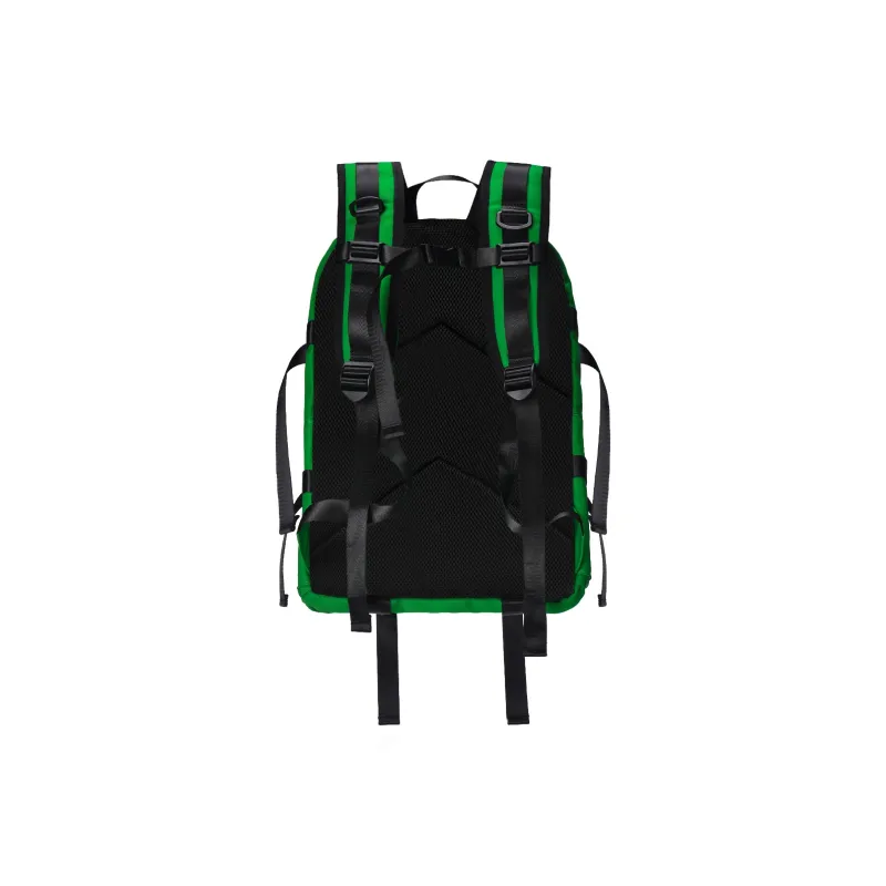 FINITE LOOP Eco Friendly Fabric Backpack Unisex Green-2