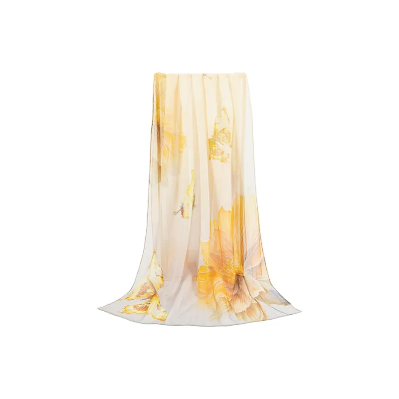 Shanghai Story 100% Mulberry Silk Silk Scarves Women's Imperial Flower Evening Gift Box Set-17